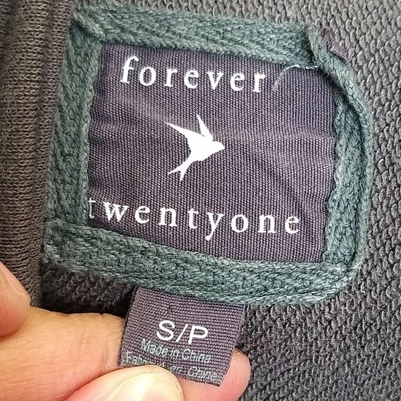 Forever 21 Grey Hoodie Sweater size S - Picture 9 of 11